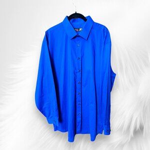 J.Ferrar Mens Stretch Slim Button-Up Shirt Blue Size S EUC Office Casual Versati